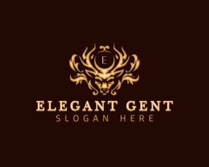 Elegant Deer Crest logo design