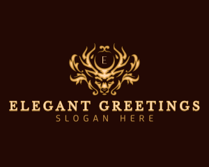 Elegant Deer Crest logo design