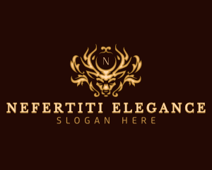 Elegant Deer Crest logo design