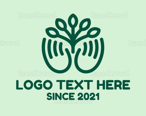 Gardener Hands Plant Logo