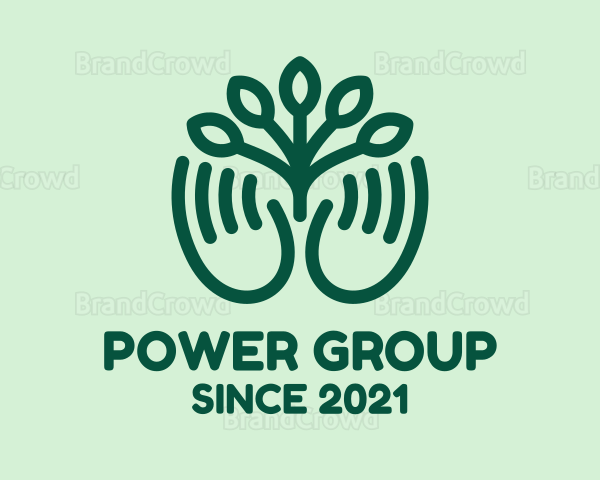 Gardener Hands Plant Logo