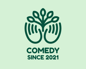 Sprout - Gardener Hands Plant logo design