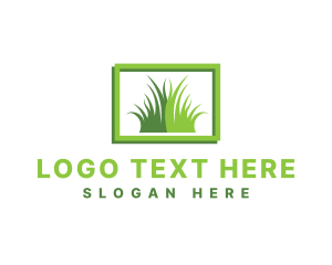 Gradient - Lawn Grass Garden logo design