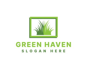Lawn Grass Garden logo design