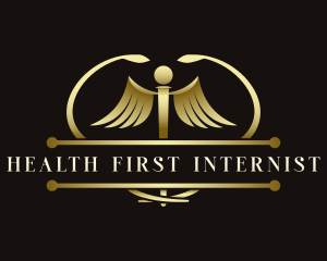 Health Medical Caduceus logo design