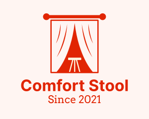 Stool - Window Curtain Stool logo design