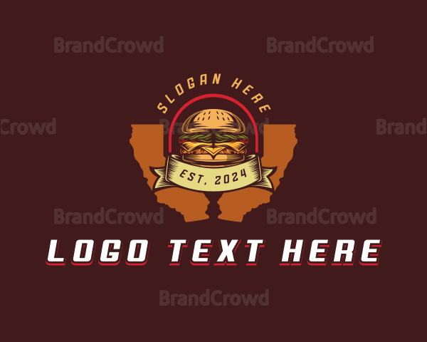 Cheeseburger Food Snack Logo