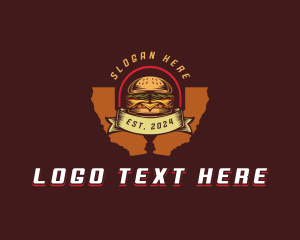 Dining - Cheeseburger Food Snack logo design