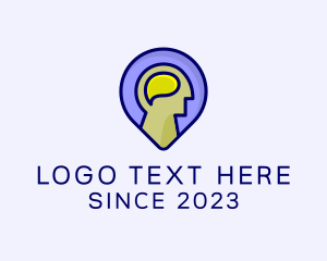 Location Pin - Human Psychology Innovation logo design