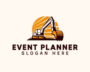 Backhoe Digger Construction Logo