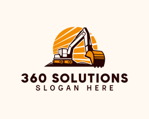 Backhoe Digger Construction logo design