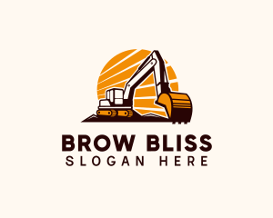 Backhoe Digger Construction logo design