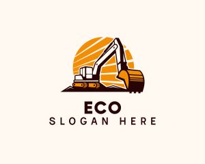 Heavy Equipment - Backhoe Digger Construction logo design