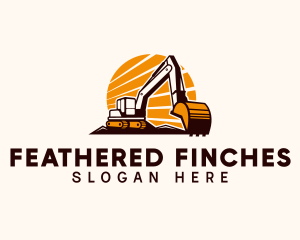 Backhoe Digger Construction logo design