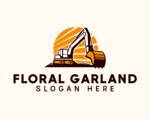 Backhoe Digger Construction logo design