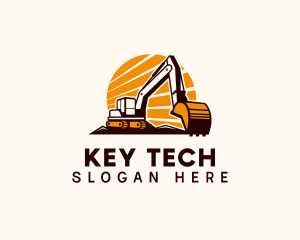 Backhoe Digger Construction logo design