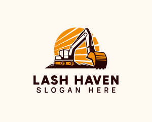 Backhoe Digger Construction logo design