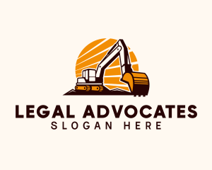 Backhoe Digger Construction logo design