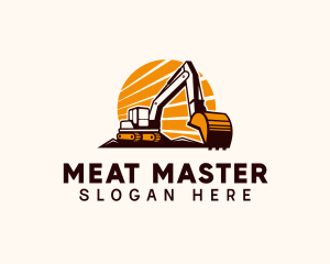 Backhoe Digger Construction logo design