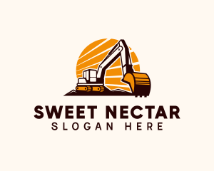 Backhoe Digger Construction logo design