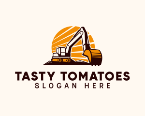 Backhoe Digger Construction logo design