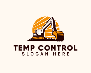 Backhoe Digger Construction logo design