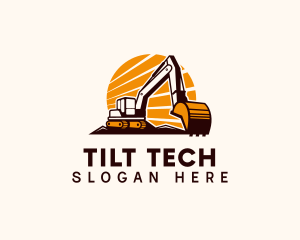 Backhoe Digger Construction logo design