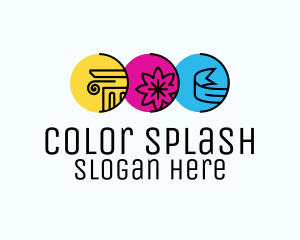 Printer Color Ink logo design