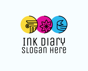 Printer Color Ink logo design