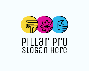 Printer Color Ink logo design