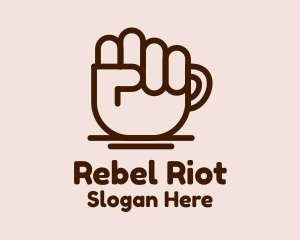 Protest - Brown Coffee Fist logo design