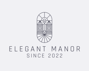 Manor - Mansion Real Estate Property logo design