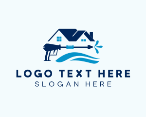 House - House Pressure Washer logo design