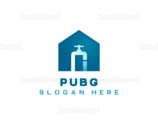 Faucet Plumbing House Logo