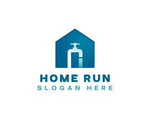 Faucet Plumbing Home logo design