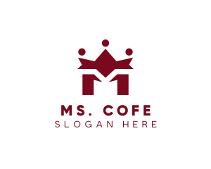 Royal Crown Letter M logo design