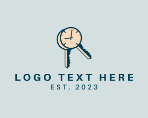 Time - Time Clock Keys logo design