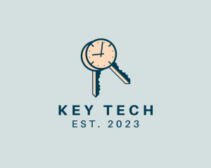 Time Clock Keys logo design