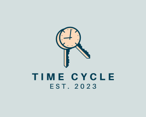 Time Clock Keys logo design