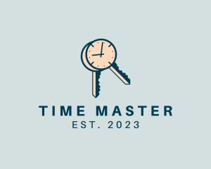 Time Clock Keys logo design