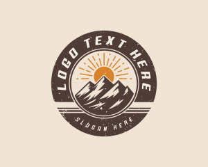 Mountain Peak Hiking Logo