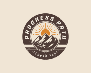 Mountain Peak Hiking logo design