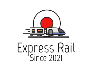 Railway - Japan Bullet Train logo design