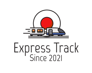 Train - Japan Bullet Train logo design