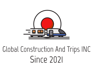 Railway Station - Japan Bullet Train logo design