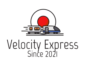 High Speed - Japan Bullet Train logo design