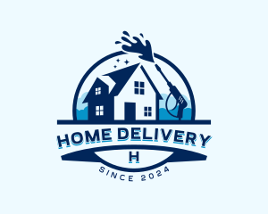 Pressure Washer Housekeeping logo design