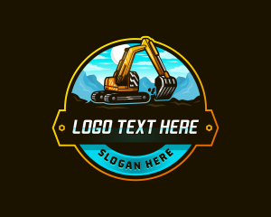 Excavator Mining Contractor logo design