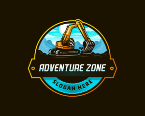 Excavator Mining Contractor logo design