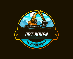 Excavator Mining Contractor logo design